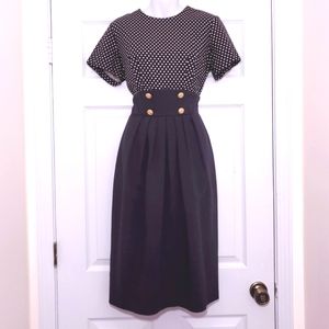 VINTAGE 50s style polka dot dress
